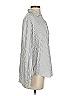 Frank & Eileen 100% Modal Stripes Silver Long Sleeve Blouse Size S - photo 4