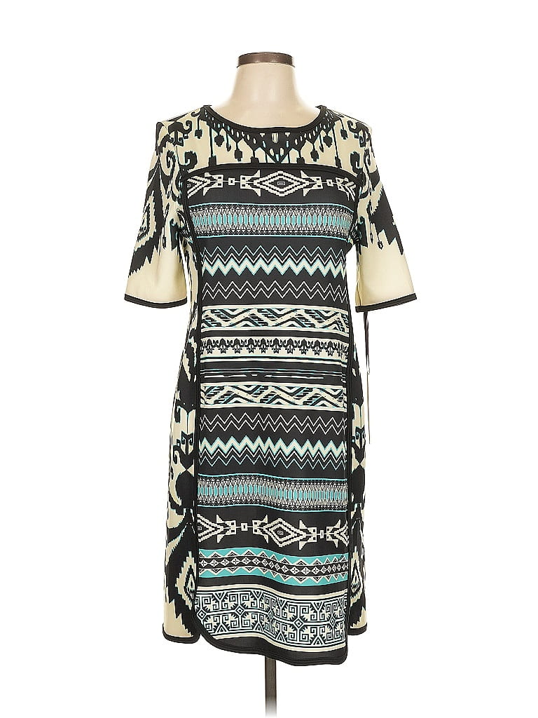 Hale Bob Print Teal Casual Dress Size L - photo 1