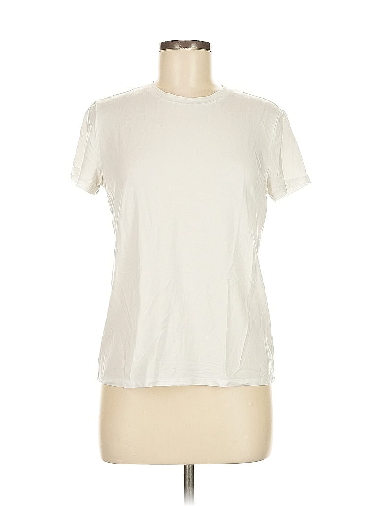 Babaton Solid Ivory Short Sleeve T-Shirt Size M - photo 1
