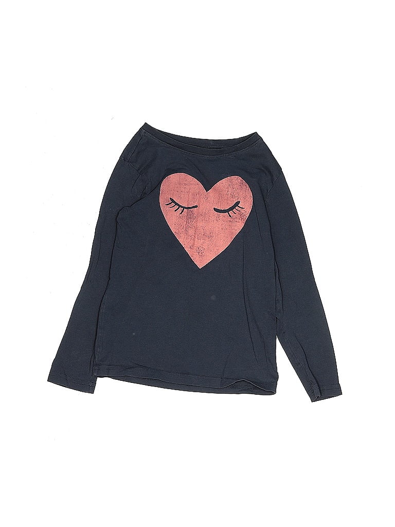 Tea 100% Cotton Hearts Blue Long Sleeve T-Shirt Size 6 (big kids) - photo 1