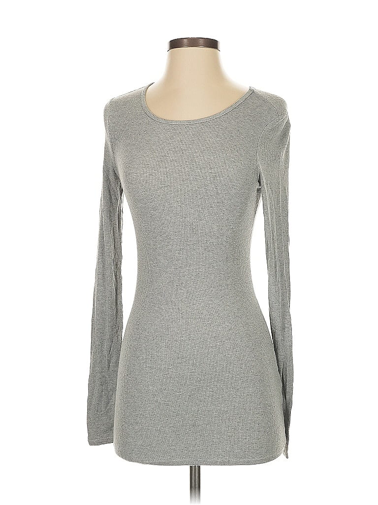 Three Dots Gray Long Sleeve T-Shirt Size XS - photo 1