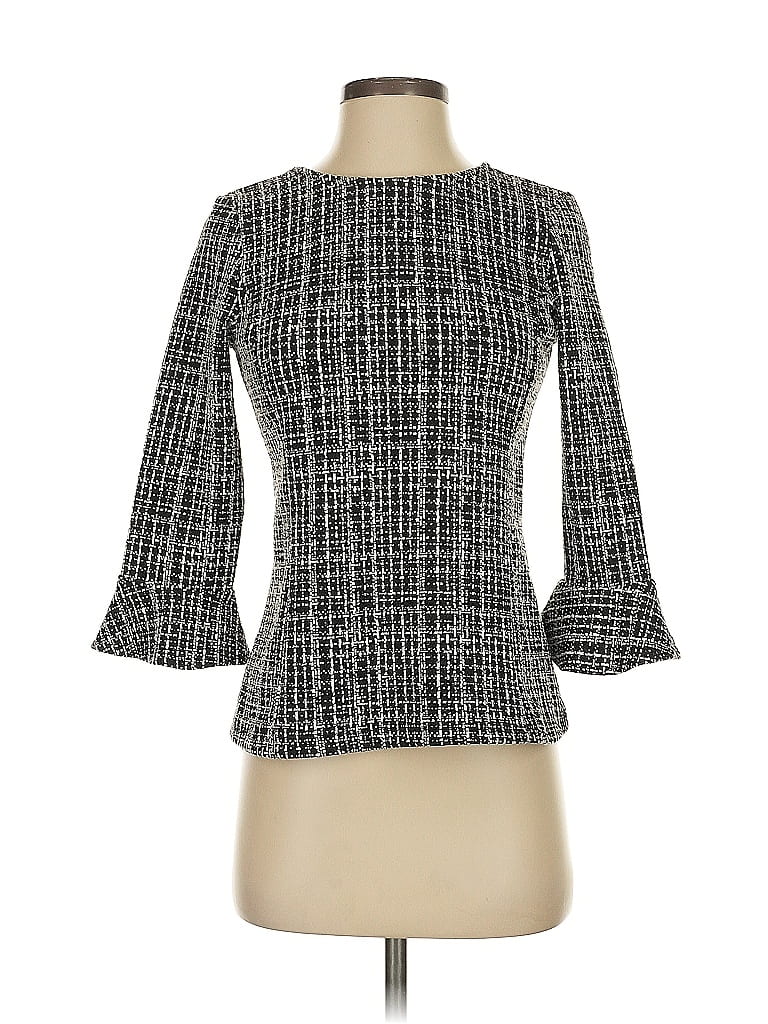 Pre-owned Talbots 3/4 Sleeve Blouse In Gray