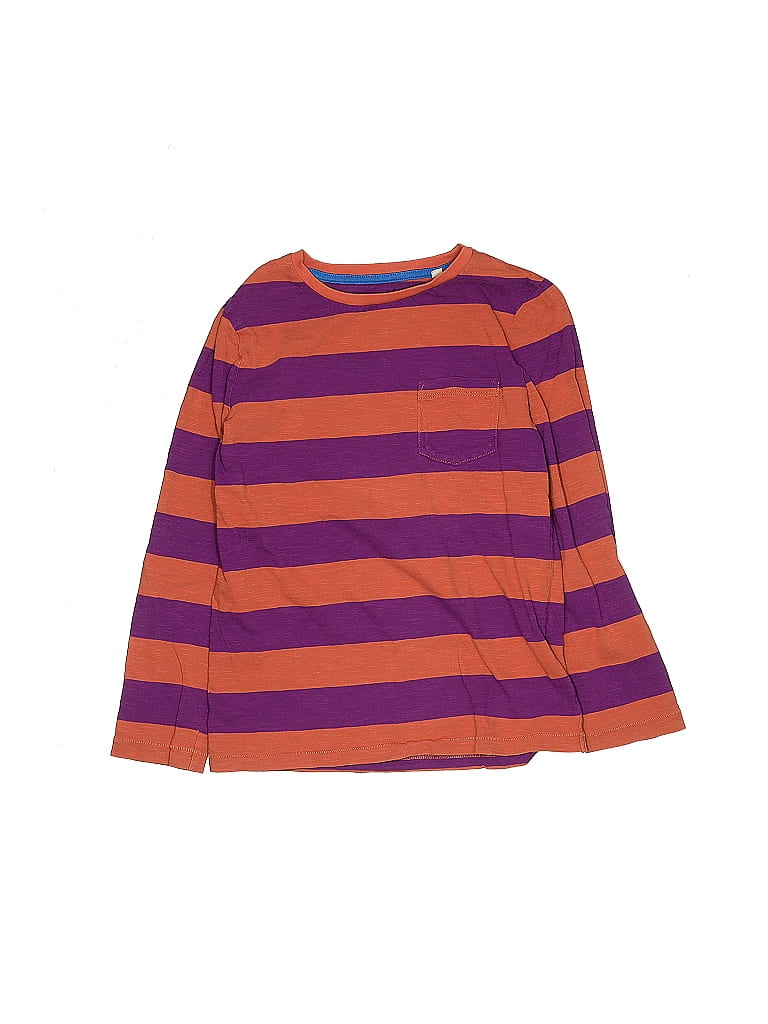 Mini Boden 100% Cotton Stripes Purple Long Sleeve T-Shirt Size 7 (big kids) - photo 1