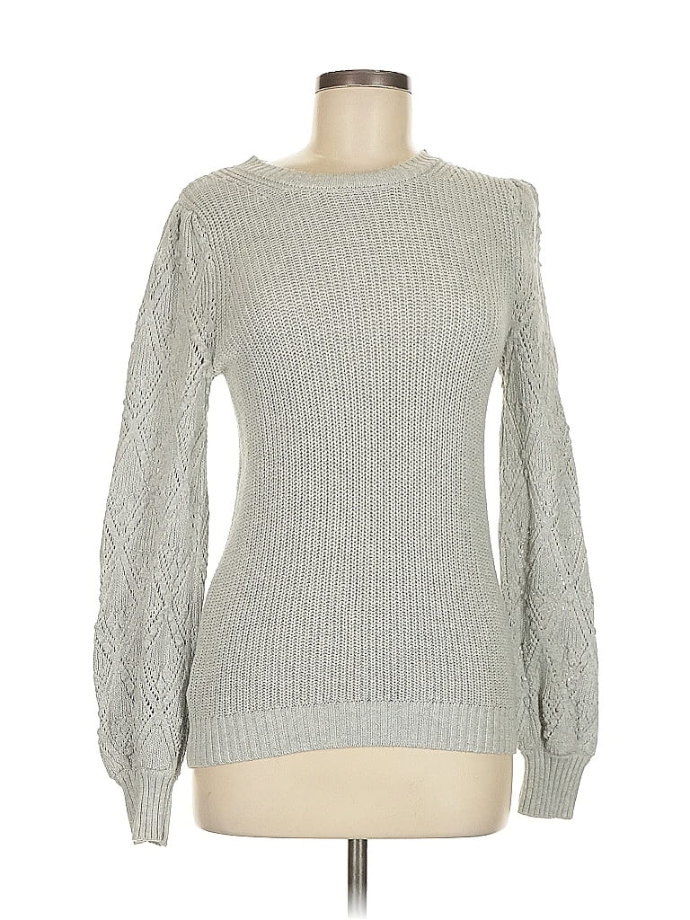 Ann Taylor LOFT 100% Cotton Gray Pullover Sweater Size M - photo 1