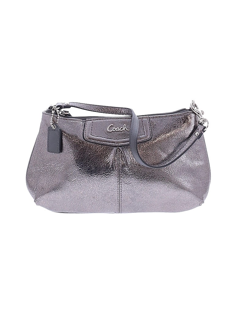 Coach Factory 100% Leather Metallic Silver Gray Leather Satchel One size - photo 1