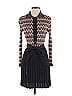 M Missoni 100% Polyester Tweed Black Tan Cocktail Dress Size S - photo 1