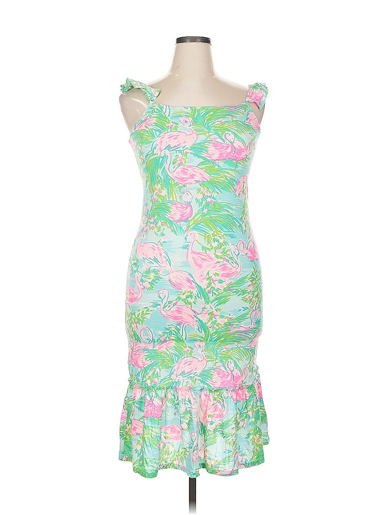 Maxi Copricostume Lilly Pulitzer Flamingo Feather Taglia XL/XXL In Garza Leggera