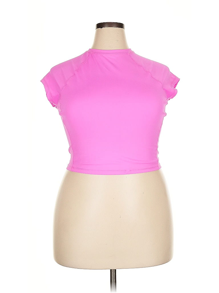 SKIMS Pink Short Sleeve Turtleneck Size 2X - photo 1