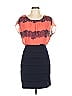 En Focus Studio Color Block Orange Cocktail Dress Size 12 - photo 1