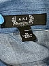 A.Z.I Jeans Stars Blue Long Sleeve Button-Down Shirt Size M - photo 6