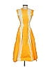 MSGM 100% Cotton Yellow Orange Cocktail Dress Size EU (IT) 38 / US 2 (estimated) - photo 1