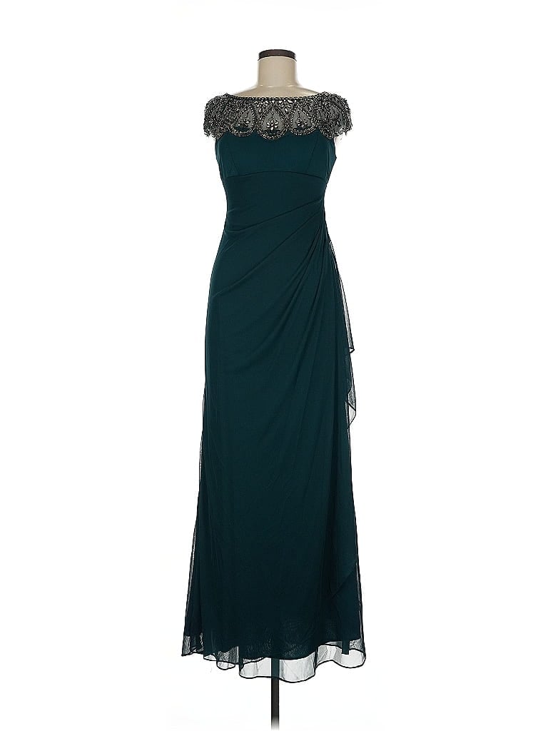 Xscape Teal Cocktail Dress Size 4 - photo 1