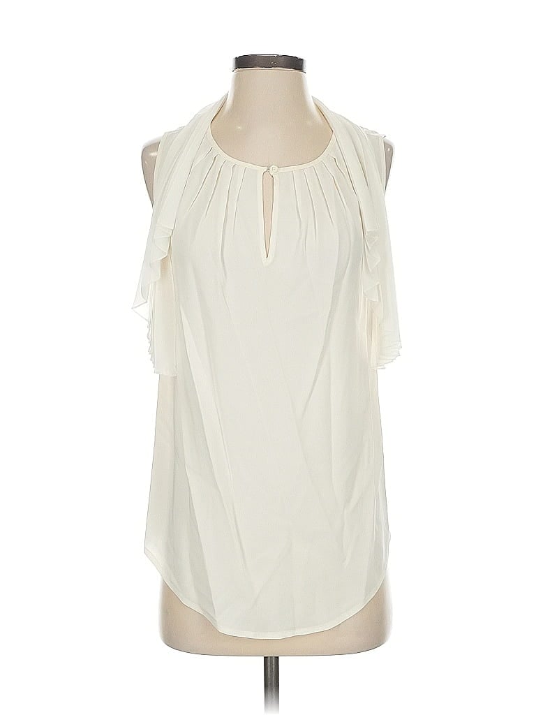 Pre-owned Etcetera Sleeveless Blouse In White