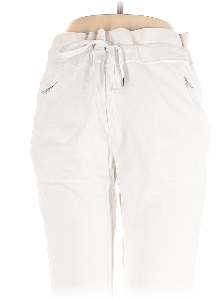 L-RL Lauren Active Ralph Lauren 100% Cotton White Casual Pants Size M - photo 1