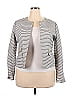 Katherine Barclay Stripes Gray Blazer Size XL - photo 1