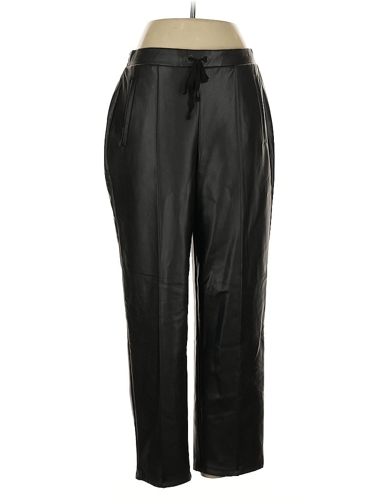 Pre-owned Simply Vera Vera Wang Faux Leather Pants In Black