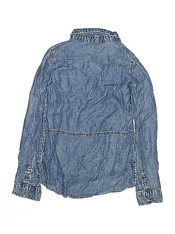 Aqua Long Sleeve Button-Down Shirt (view 2)