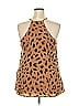 Meritt 100% Polyester Brown Sleeveless Blouse Size 2X - photo 2