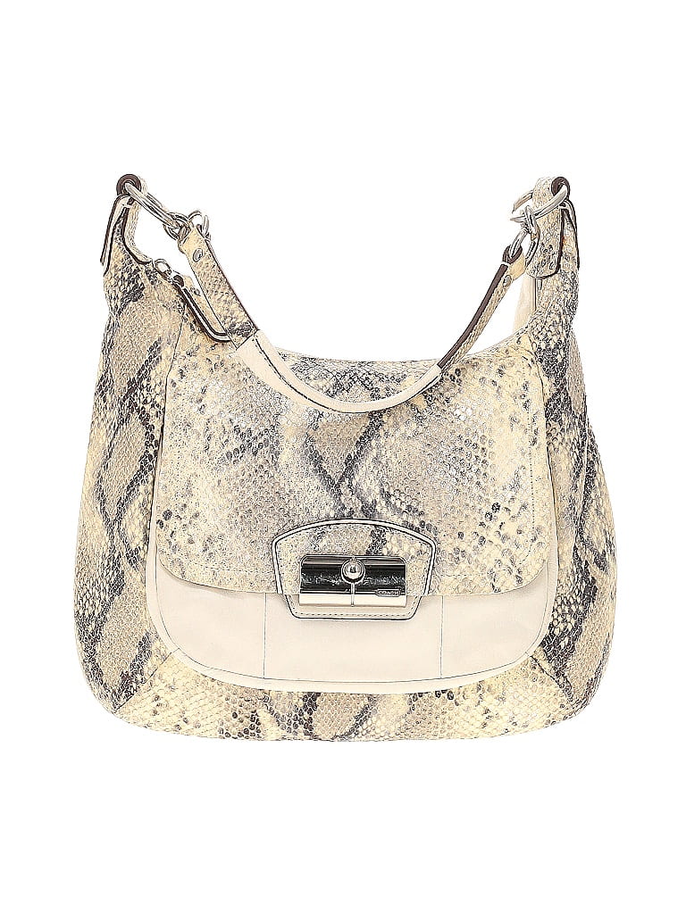Coach 100% Leather Animal Print Ivory Leather Shoulder Bag One size - photo 1