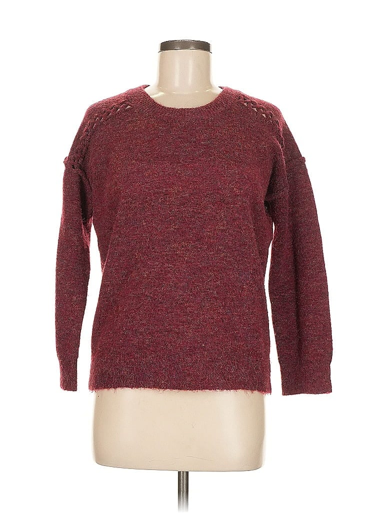 Pre-owned Heartloom Pullover Sweater In Burgundy