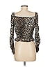 Topshop 100% Polyester Brown Long Sleeve Blouse Size 6 - photo 2