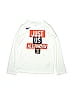 Nike 100% Polyester Ivory White Long Sleeve T-Shirt Size M (big kids) - photo 1
