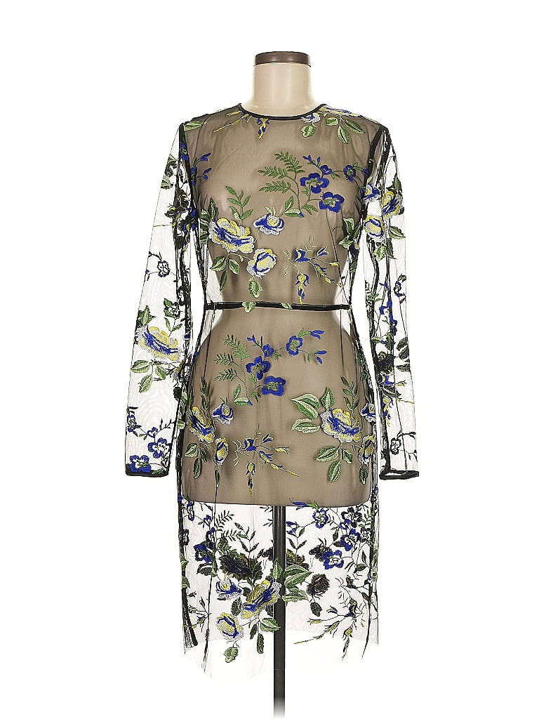 Diane von Furstenberg 100% Nylon Graphic Green Cocktail Dress Size 8 - photo 1