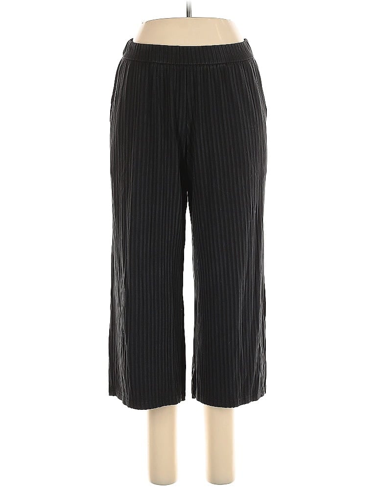 Elie Tahari Stripes Black Casual Pants Size L - photo 1