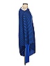St. John 100% Wool Blue Poncho Size M - photo 4