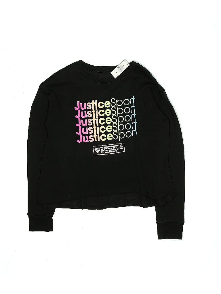 Justice Active Graphic Black Sweatshirt Size 18 - photo 1