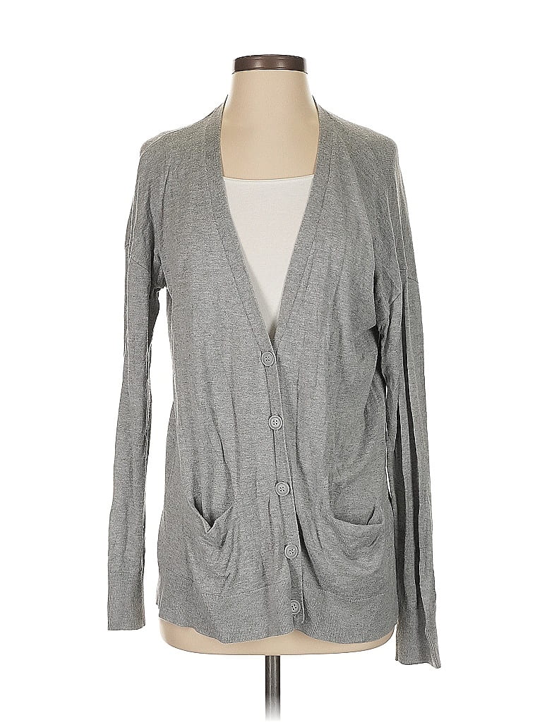 Pre-owned Halogen Cardigan Sweater In Gray