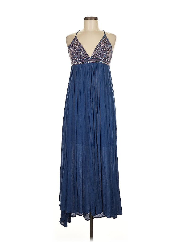 Billabong 100% Rayon Blue Cocktail Dress Size L - photo 1