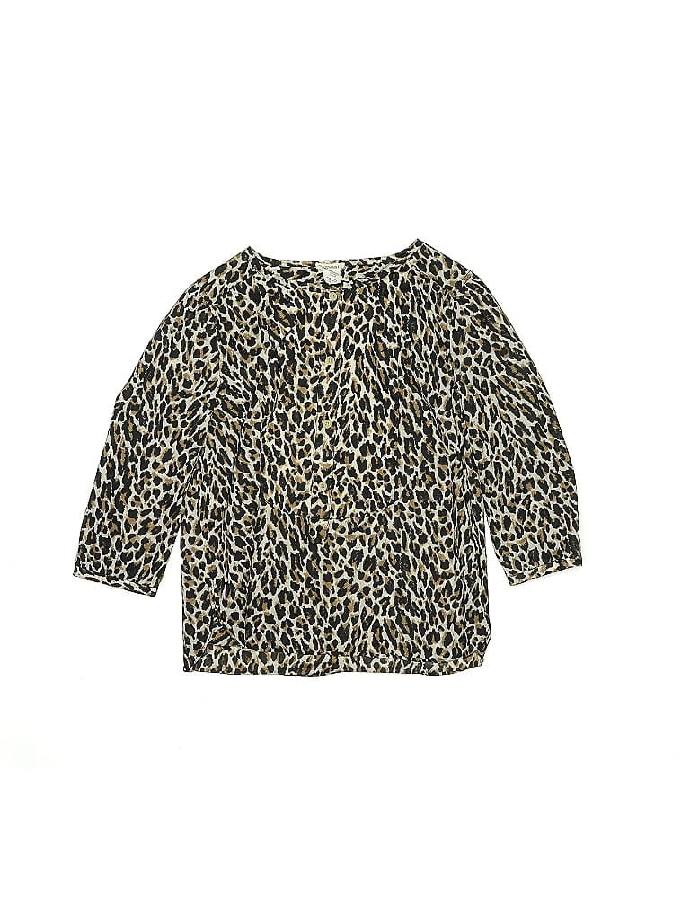 Pre-owned Crewcuts Kids' 3/4 Sleeve Blouse In Gold