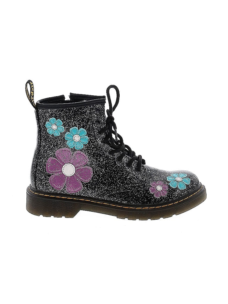 Dr. Martens Floral Black Ankle Boots Size 5 - photo 1