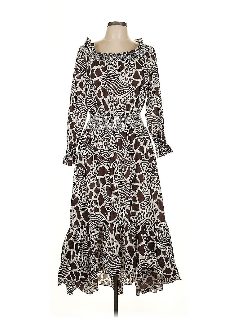 Pre-owned Adam Lippes Collective Casual Dress In Brown