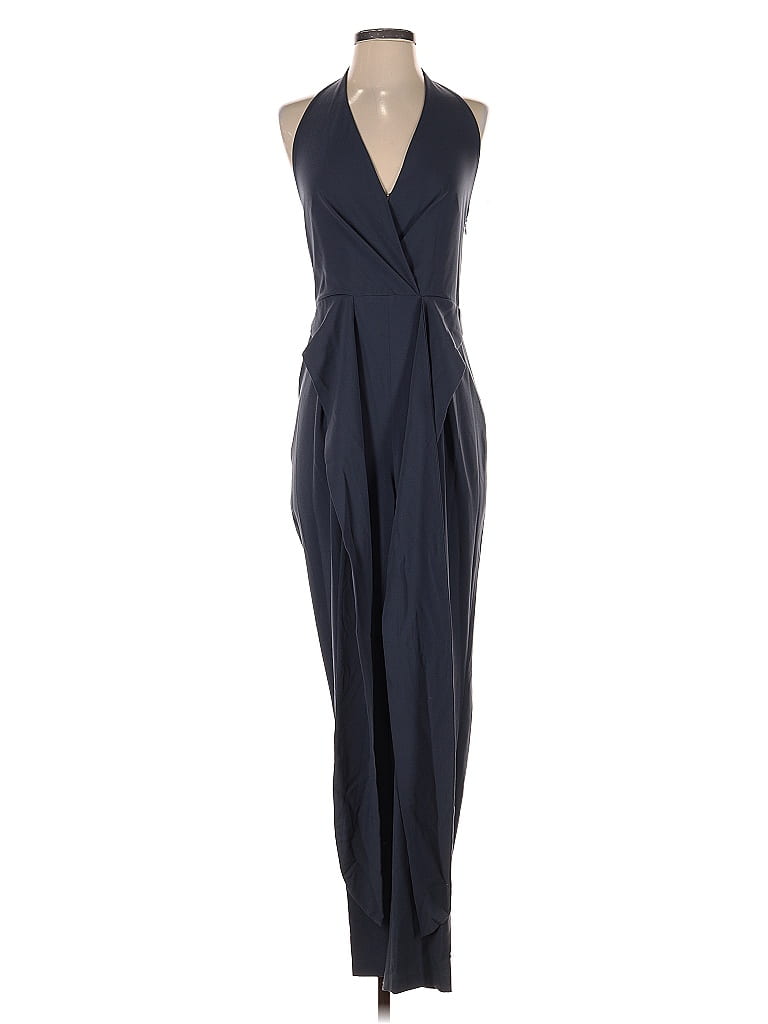 Halston Heritage Solid Blue Jumpsuit Size 4 - photo 1