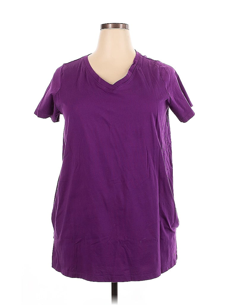 Roaman's Purple Active T-Shirt Size 18 - photo 1