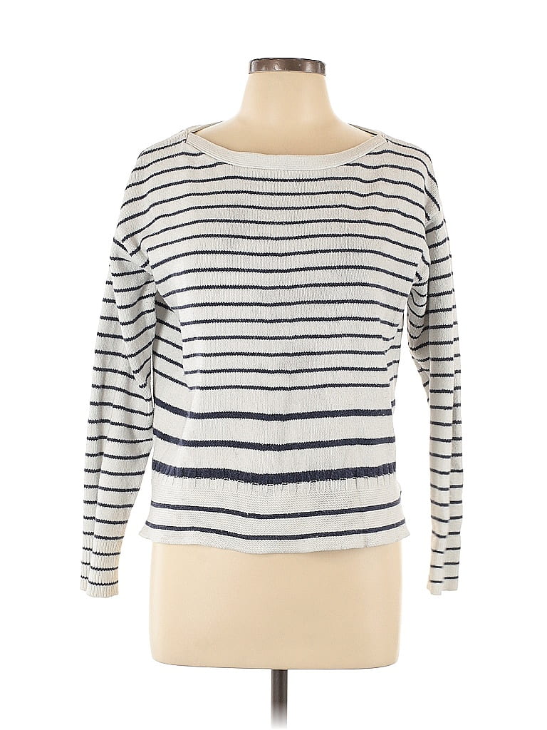 Pre-owned Caslon Pullover Sweater In White