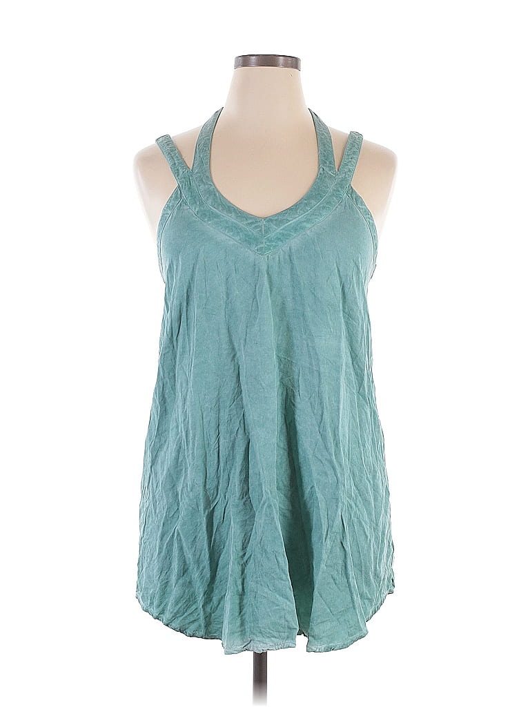 RVCA 100% Rayon Teal Sleeveless Blouse Size XL - photo 1