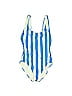 Solid & Striped Stripes Blue One Piece Swimsuit Size S - photo 1