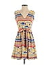 Maison Jules 100% Polyester Print Tan Casual Dress Size S - photo 1