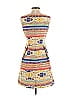 Maison Jules 100% Polyester Print Tan Casual Dress Size S - photo 2