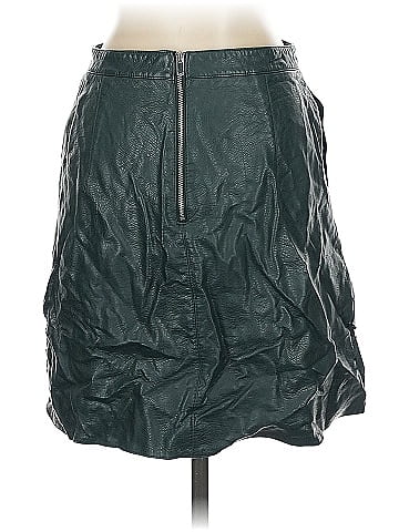 Zara Basic Faux Leather Skirt (view 2)