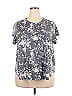 Terra & Sky Floral Gray Short Sleeve T-Shirt Size 2X - photo 1