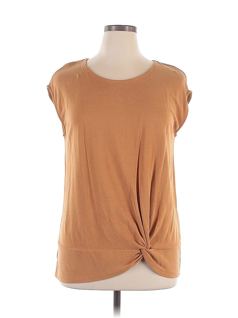 Ann Taylor Factory Brown Sleeveless T-Shirt Size XL - photo 1