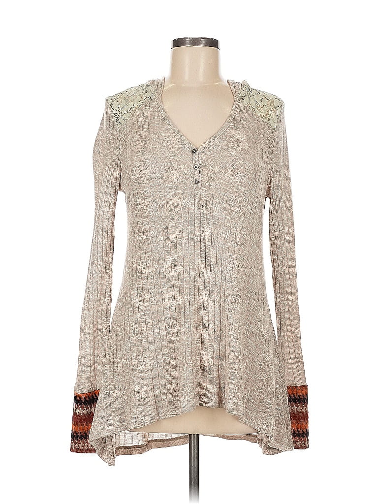 Mystree Tan Pullover Sweater Size M - photo 1
