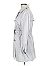 Esprit 100% Cotton Gray Trenchcoat Size 12 - photo 5