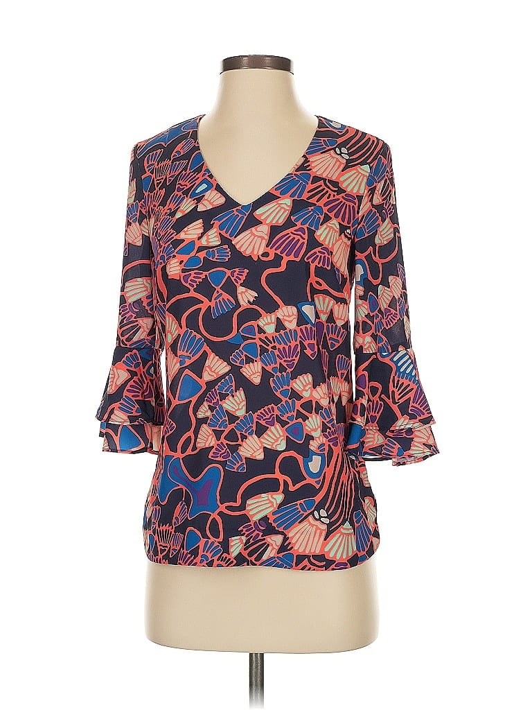 Click to view more detailed imagery on our partner's website Pre-owned Ck Bradley New York 3/4 Sleeve Blouse In Blue