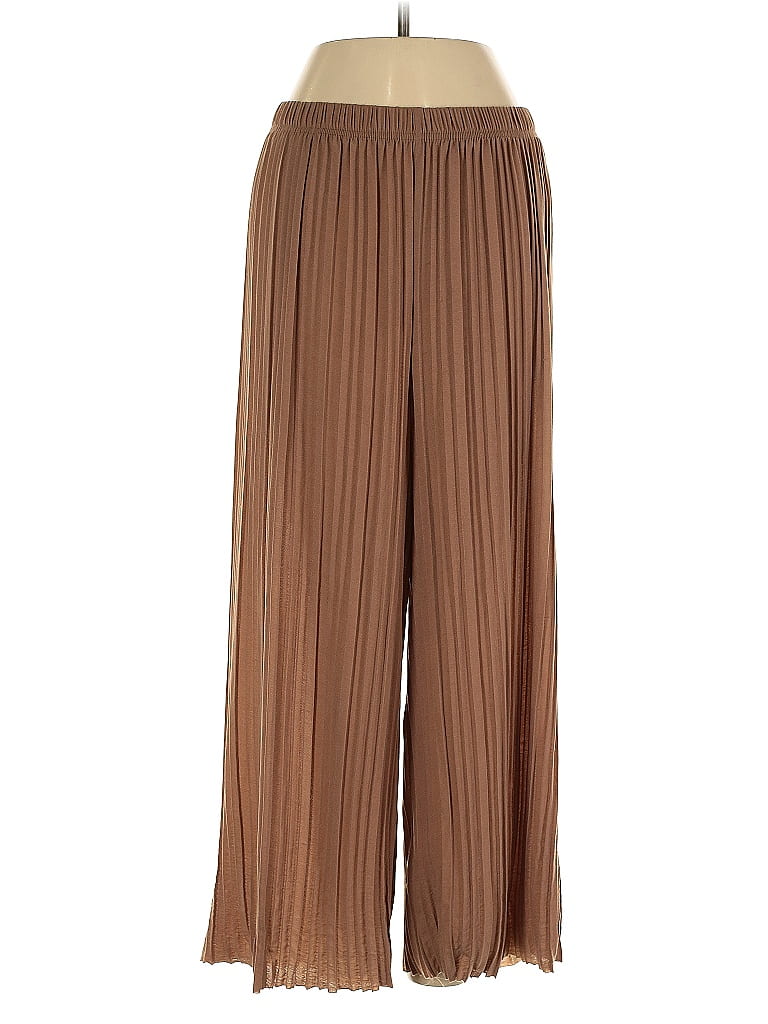 OAK + FORT 100% Polyester Brown Casual Pants Size S - photo 1