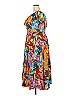 Terra & Sky 100% Viscose Tropical Orange Cocktail Dress Size 2X - photo 5